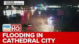 Drone Video Shows Extensive Flooding In Cathedral City, CA, From Hilary