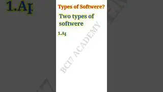 Types of Software #shorts #youtubeshorts #computer