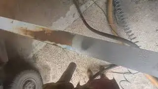Removing Rust From Steelwork, By Sand Blasting.