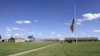 Fort Larned Kansas flag lowering