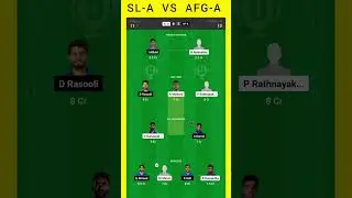 Today My fantasy team SL-A VS AFG-A #cricket #t20 #dream11 #cricketlover
