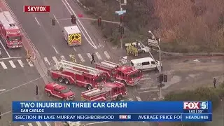2 Injured In 3-Car Crash