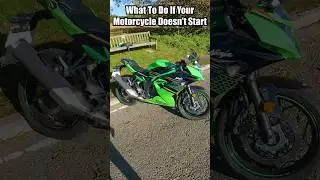 Starting a Motorcycle With a Dead BATTERY! #shorts #ninja #kawasaki