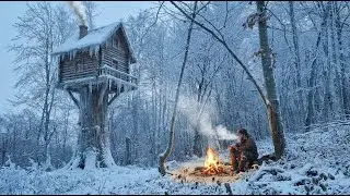 Surviving -20&deg;C in a High-Altitude Treehouse Shelter (Wolf Proof!)