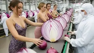 Inside America&rsquo;s Largest Onion Factory From Raw Onions to Premium Powder.#food #mechanic #account