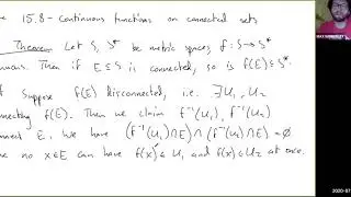 Lecture 15.8 - Continuous Functions on Connected Sets