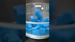Satisfying Kinetic Sand ASMR : Build, Drop and Squish Blue Lego Kinetic Sand ASMR