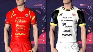 Создайте домашнюю выездную футболку Persija 2025 2026 для PES 2017 и загрузите бесплатно