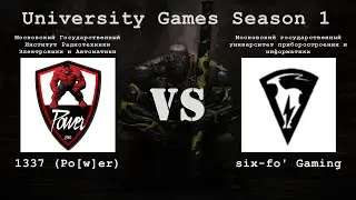 University Games Season 1 | 1337 vs six-fo' Gaming