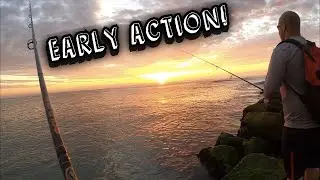 Jigging For Early Morning Fluke At NJ Jetty!