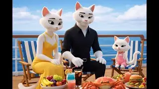 🎬 Full Movie: The White Kitten&rsquo;s Journey to Bcm a Police Officr & The Cruise Ship Mystery#catshorts 
