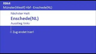 [DB Regio NRW] Ansagen RB64 Enschede - Münster(Westf)Hbf