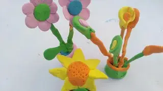 DIY How to make polymer clay miniature flowers |@Dolliyon