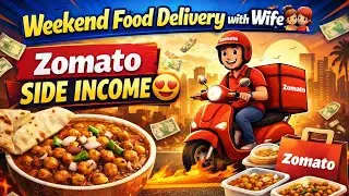 Weekend hustle with my better half 💑💪  #Zomato #WeekendHustle #CoupleGoals #SideIncome