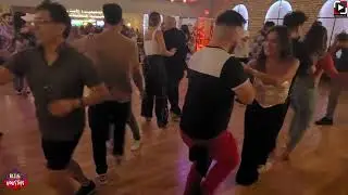 Marcela y Fernando social dancing at BIG Salsa Festival Pre-party
