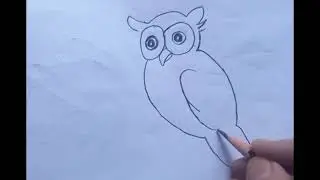 Draw an owl with pencil shading #drawing #owl #shortvideo #fyp 