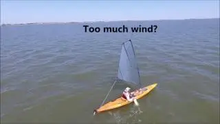 Supernova STAR Kayak Sail on Tarpon 160 in Lake with Drone, youtube
