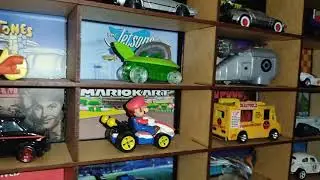 My Hot Wheels display with custom background
