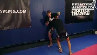 MMA Cage Wrestling: Double Leg Takedown Against The Wall (Drill 6) with Andre & Marcin