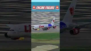 A380 Engine Failed 😱 Just Before Landing! #shorts