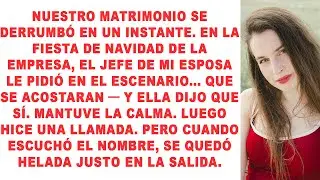 Nuestro matrimonio se derrumbó en un instante. En la fiesta de Navidad de la empresa, el jefe de mi