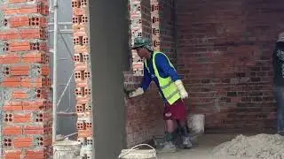 SATISFYING: Expert Plastering Skills Close-Up
