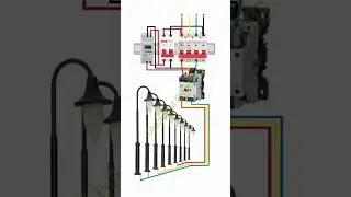 Street light connected with Digital timer switch and Contactor #trending #ytshorts #viral #2023