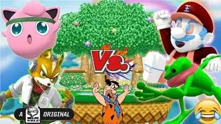 Super Smash Bros. 4 Modded Battles: Team Melee Vs Team Memes [1080p 60FPS]