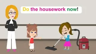Ella lives in Mrs July's house - English Funny Animated Story - Ella English