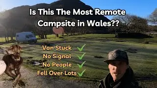 Wales Most Remote Campsite - Van Stuck in Mud, Falling over in Ice, Solo Van Life Adventure with Dog