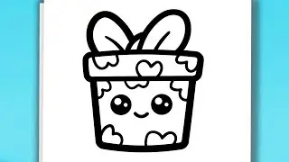 How to draw a happy plant pot with a face