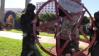 Satanic display in Boca comes down