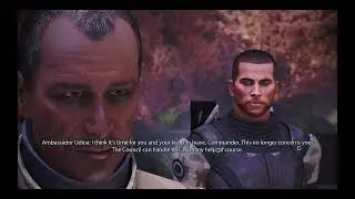 Back on Citadel, the Council, Ambasador Udina locking Normandy