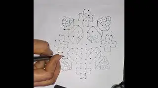 14చుక్కలు 2వరుసలు 2వచ్చేవరకు #rangoli #muggulu 