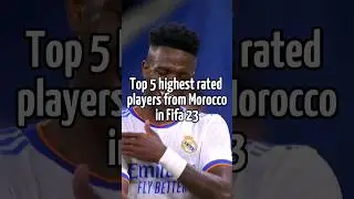Top 5 highest rated players from Morocco in Fifa 23! #shorts #football