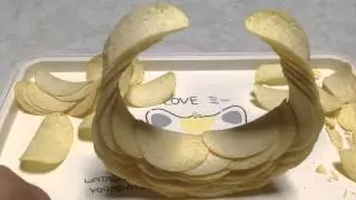 Pringle Stack Ring It challenges. プリングルス リングに挑戦