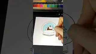 Winter magic drawing for kids #shorts #winter #draw