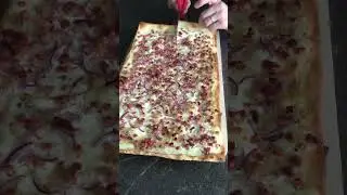 German pizza aka Flammkuchen or Tarte Flamb&eacute;