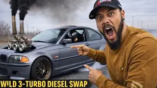 INSANE TRI-TURBO DIESEL E46 SWAP #diesel #dieselswap #engineswaps #e46swap #e46 #bmw