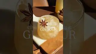 Maple & Cinnamon Gin Sour 🍁🥃 #trending #cocktailrecipe #drink #drinkrecipe #viral #cocktailrecipes