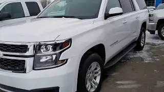 2018 Chevy Suburban LT Summit White Black Leather EcoTec3 5.3L V8
