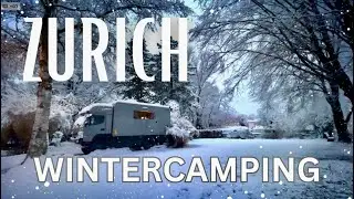 WINTER CAMPING IN ZURICH - Snowy Adventures & City Lights! (Living in a Van)