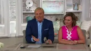Diamonique Infinity Design Ring or Earrings, Sterling Silver on QVC