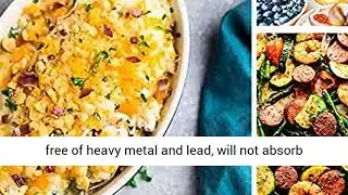 UIBCWN Oval Au Gratin Baking Dishes, Porcelain  Baking Dish Oven Safe Roasting Lasagna Pan,