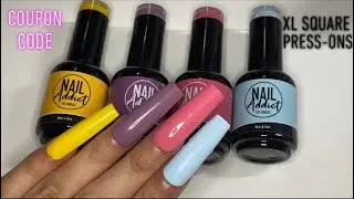 Накладные ногти XL в домашних условиях | Промокод Nail Addict | Без акрила