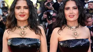Salma Hayek at Emilia Perez Red Carpet at the 77th annual Cannes Film Festival