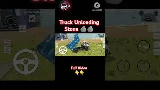 Truck Unloading Stone 🪨|Truck Driving Short | Truck Game Short #trendingshort #viralshort #gameshort