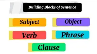 Building blocks of Sentences || English grammar || Sentence structure
