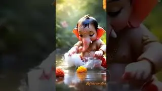 Bappa playing in water! #Bappa#ganesh#ganesha#aaisong #love #cute #aai #play #shortsfeed #ytshorts