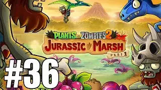 Plants vs Zombies 2 - Jurassic March (Болото) - 21-25 Уровней completed